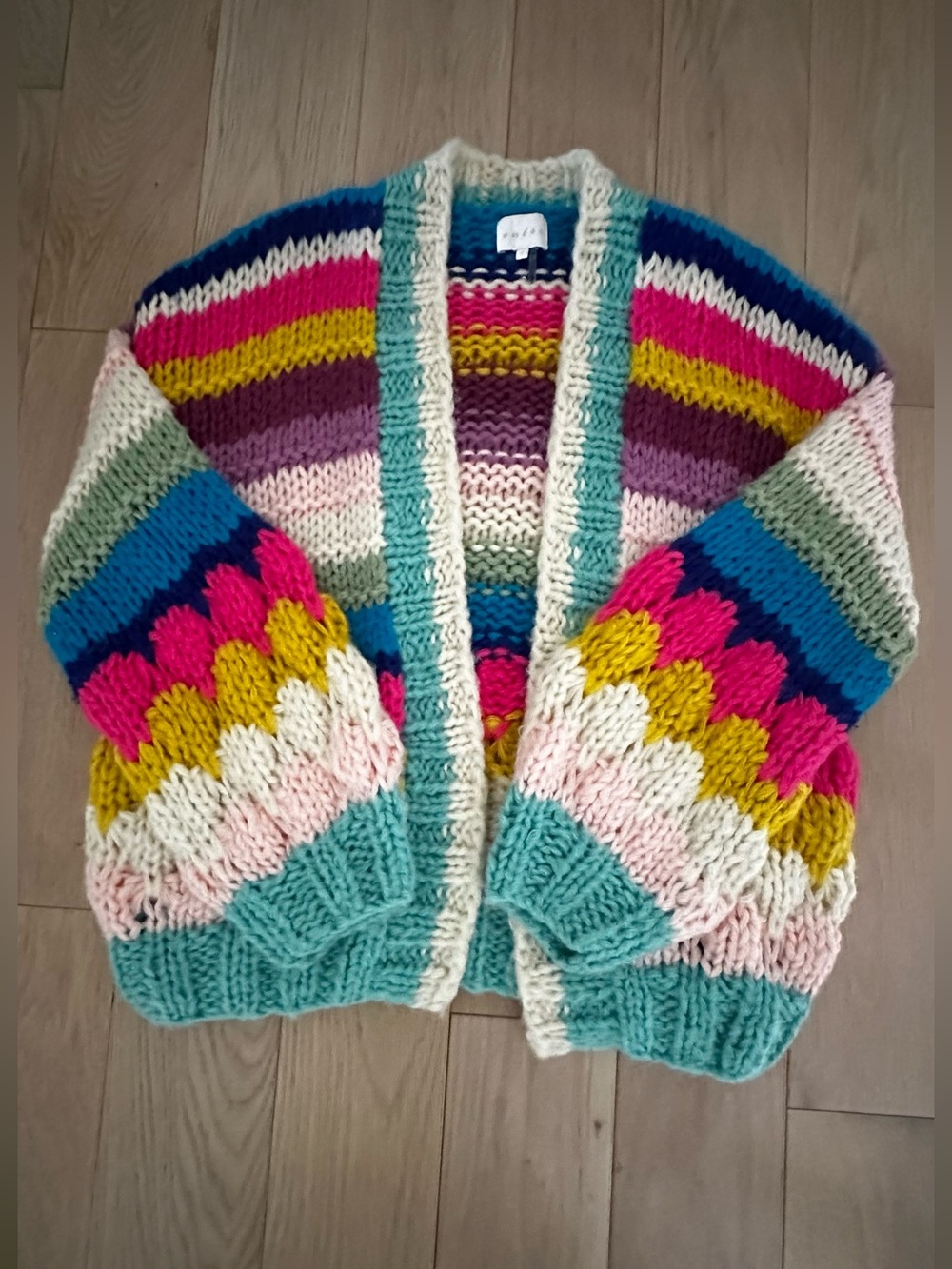 Chunky knit colorful sweater - Picture 3 of 16